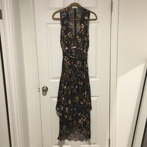 A.L.C. Black Floral High Low Dress
